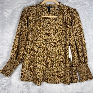 AQUA   Leopard Print Blouse